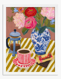 Morning Rituals Still Life Art Print White