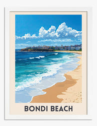Bondi Beach Bliss Art Print - White