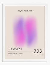 222 Alignment Glow Art Print - White