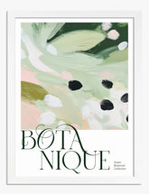 Green Botanical Whimsy Art Print - White