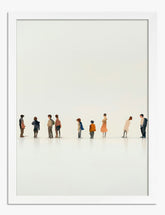 Minimalist Figures Art Print - White