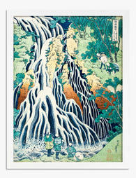 Kirifuri Waterfall by Hokusai Art Print White