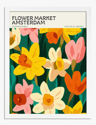 Amsterdam Spring Blooms Art Print White