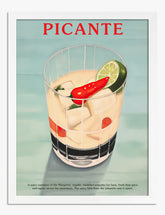 Spicy Margarita Delight Art Print - White