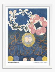 Hilma Af Klint Childhood Whimsy Art Print - White