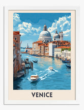 Venice Charm Art Print White