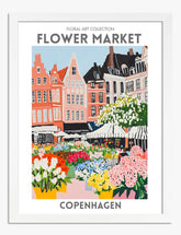 Copenhagen Floral Vibes Art Print - White