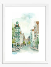 Amsterdam Street Vibes Art Print - White