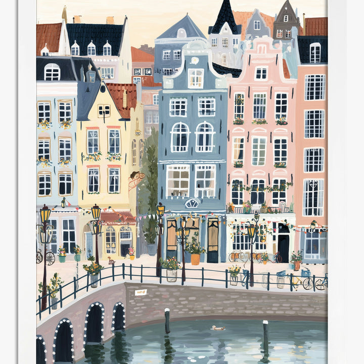 Impressionistische Häuser Poster