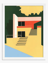 Modern Geometric Home Art Print - White