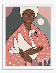 Embrace & Grace Art Print - White