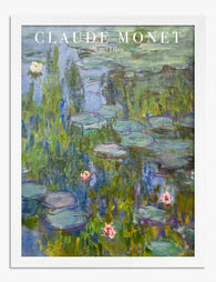 Monet Water Lilies Serenity Art Print - White