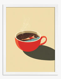 Morning Ritual Escape Art Print White