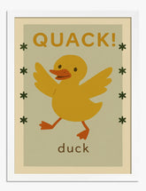 Cheerful Duck Delight Art Print - White