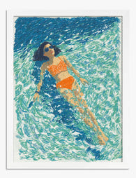 Floating in Sunlight Art Print White