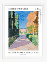 Versailles Garden Path Art Print - White