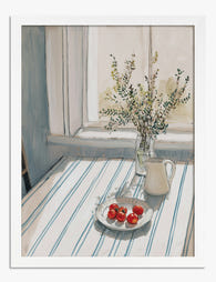 Sunlit Kitchen Still Life Art Print White
