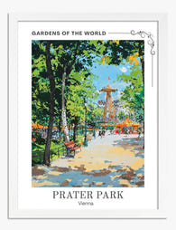 Viennas Prater Charm Art Print - White
