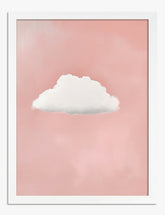 Blush Cloud Glow Art Print - White