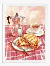Morning Coffee Ritual Art Print - White