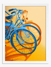 Retro Bike Pop Art Print White