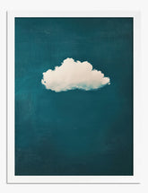 Single Serene Cloud Art Print - White