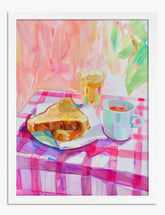 Sunny Morning Breakfast Art Print - White