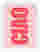Bold Pink Ciao Typography Art Print - White