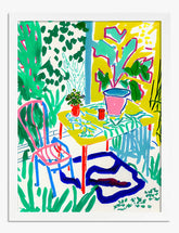 Matisse Garden Retreat Art Print - White