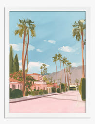 Pastel Palm Springs Vibes Art Print - White