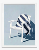 Striped Serenity Art Print - White