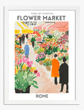Romes Vibrant Market Art Print - White