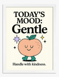 Gentle Mood Peach Poster Art Print - White