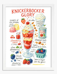 Sweet Sundae Delight Art Print - White