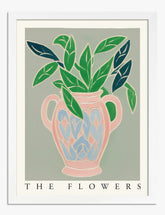 Blush Vase Botanical Art Print - White
