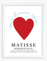 Matisse Heart Poster Art Print - White