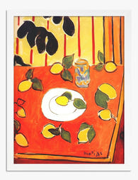 Matisse Lemons & Leaves Art Print - White