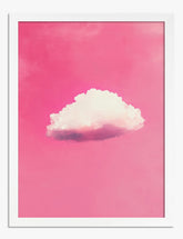 Pink Cloud Bliss Art Print White