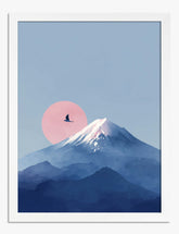 Fuji at Dawn Art Print White