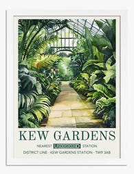 Kew Gardens Escape Art Print - White