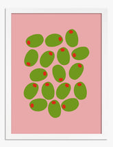 Olive Pop Art Print - White