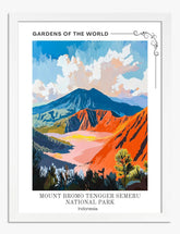 Vibrant Bromo Landscape Art Print - White