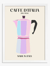 Italian Moka Chic Art Print - White