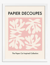 Matisse-Inspired Pink Cutouts Art Print - White