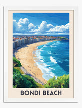 Bondi Beach Bliss Art Print - White
