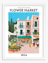 Ibiza Floral Vibes Art Print - White