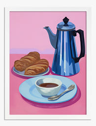 Chic Breakfast Moment Art Print - White