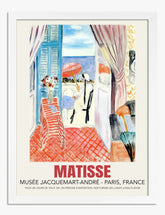 Matisses Red Umbrella Elegance Art Print - White