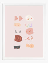 Celebrating Every Shape Art Print - White