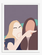 Laugh Out Loud Friends Art Print - White